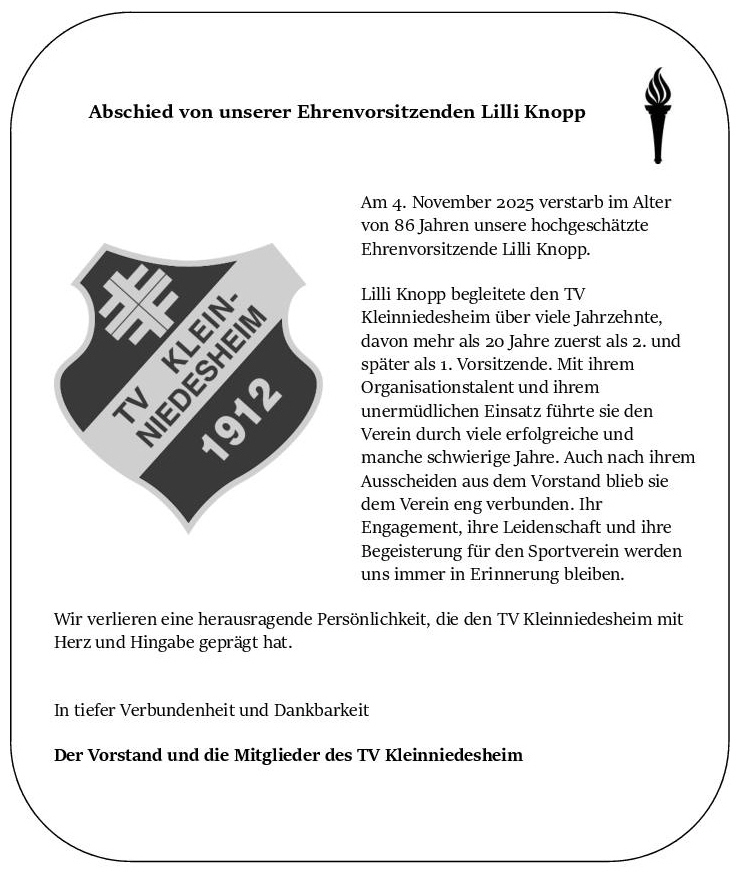 Abschied von Lilli Knopp